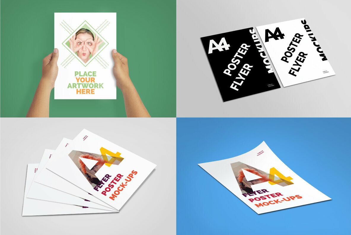 A4 Poster Flyer Mockups 4