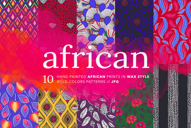 African Ankara Wax Patterns Set 2