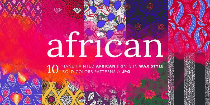 African Ankara Wax Patterns Set 2