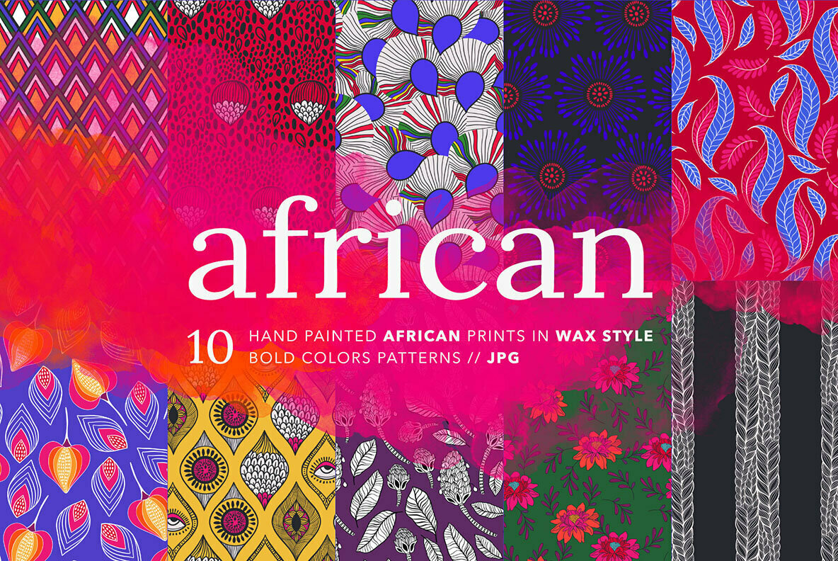 African Ankara Wax Patterns Set 2 1