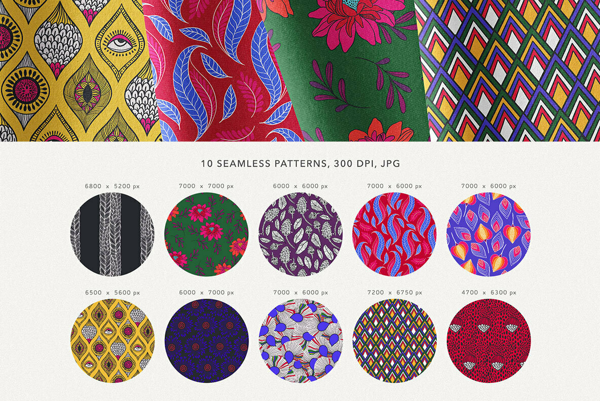 African Ankara Wax Patterns Set 2 2