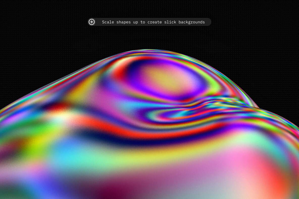 Iridescent Fluid 3D Shapes Collection 7