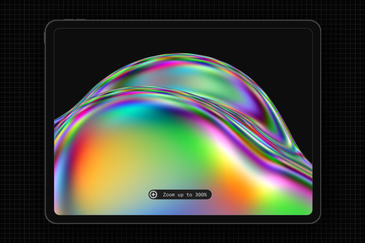Iridescent Fluid 3D Shapes Collection 14