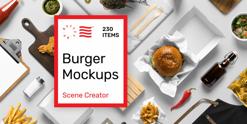 Burger Mockups   Scene Creator
