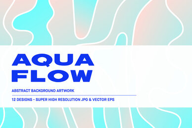 Aqua Flow Abstract Artwork