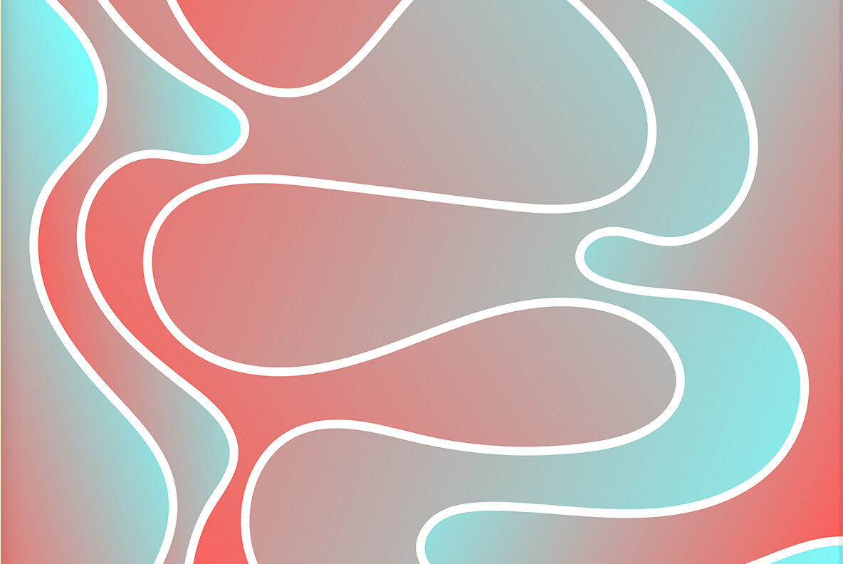 Aqua Flow Abstract Artwork 6