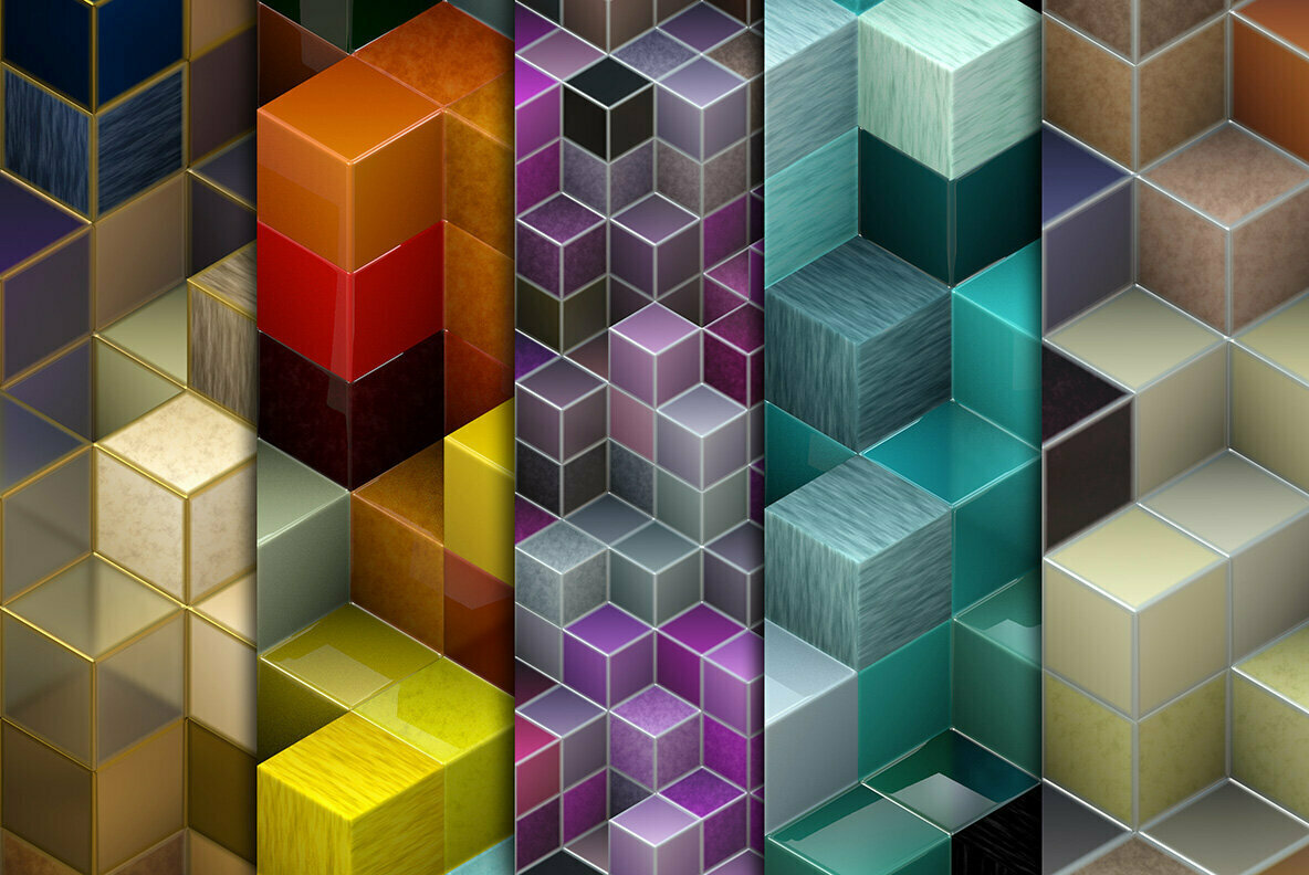 Colorful Cube Backgrounds 2
