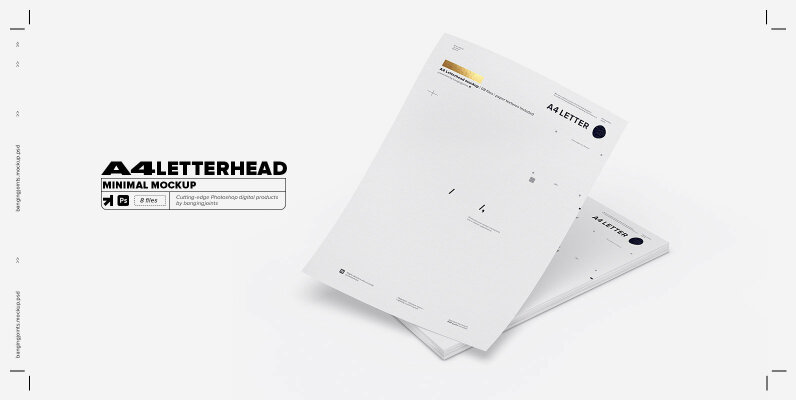 A4 Letterhead Flyer Poster Mockup