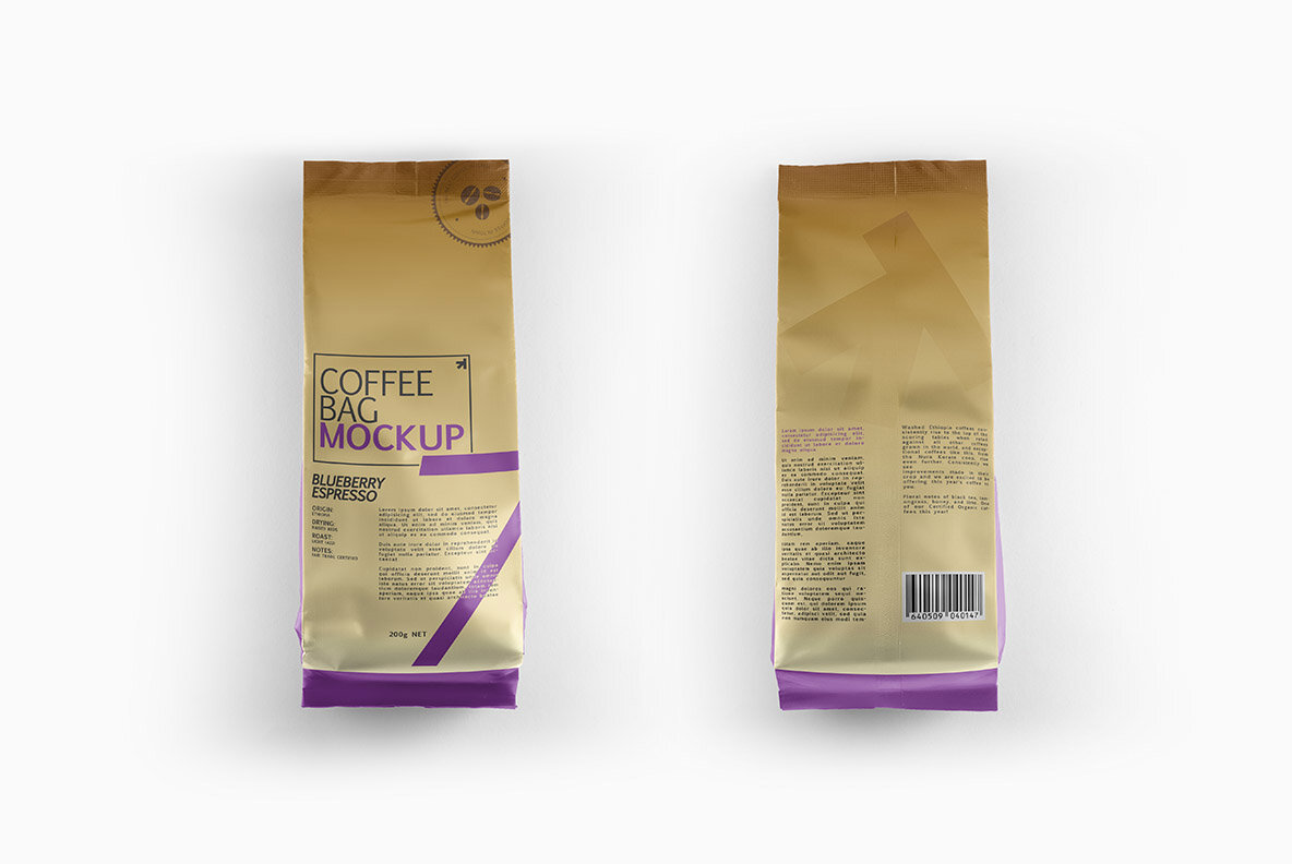Coffee Bag Packaging Mockup