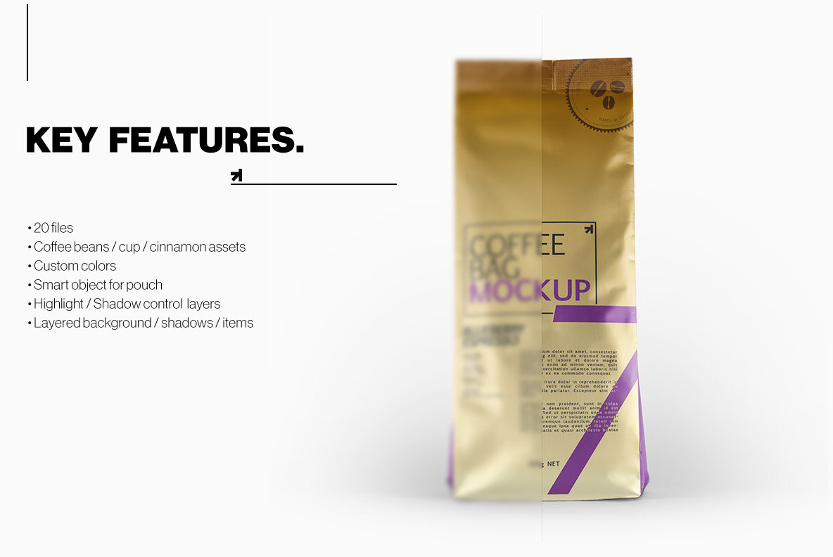 Coffee Bag Packaging Mockup