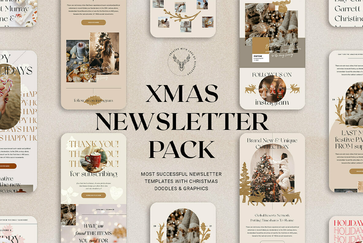 Christmas Newsletter Templates Pack Christmas Newsletter Templates Pack