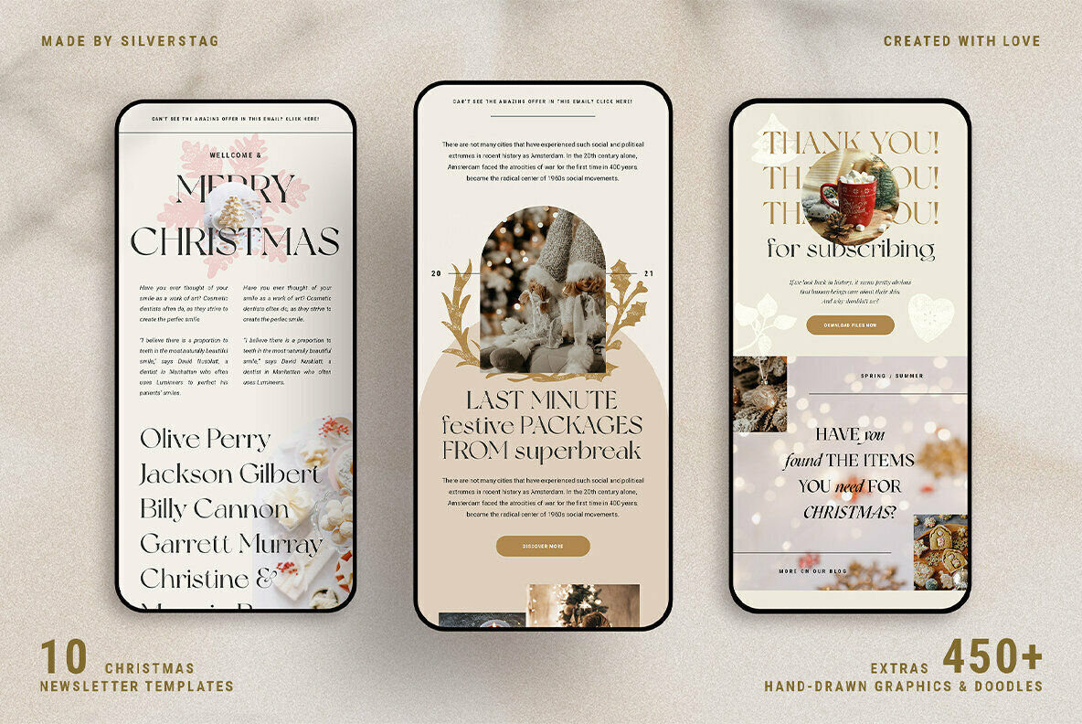 Christmas Newsletter Templates Pack Christmas Newsletter Templates Pack