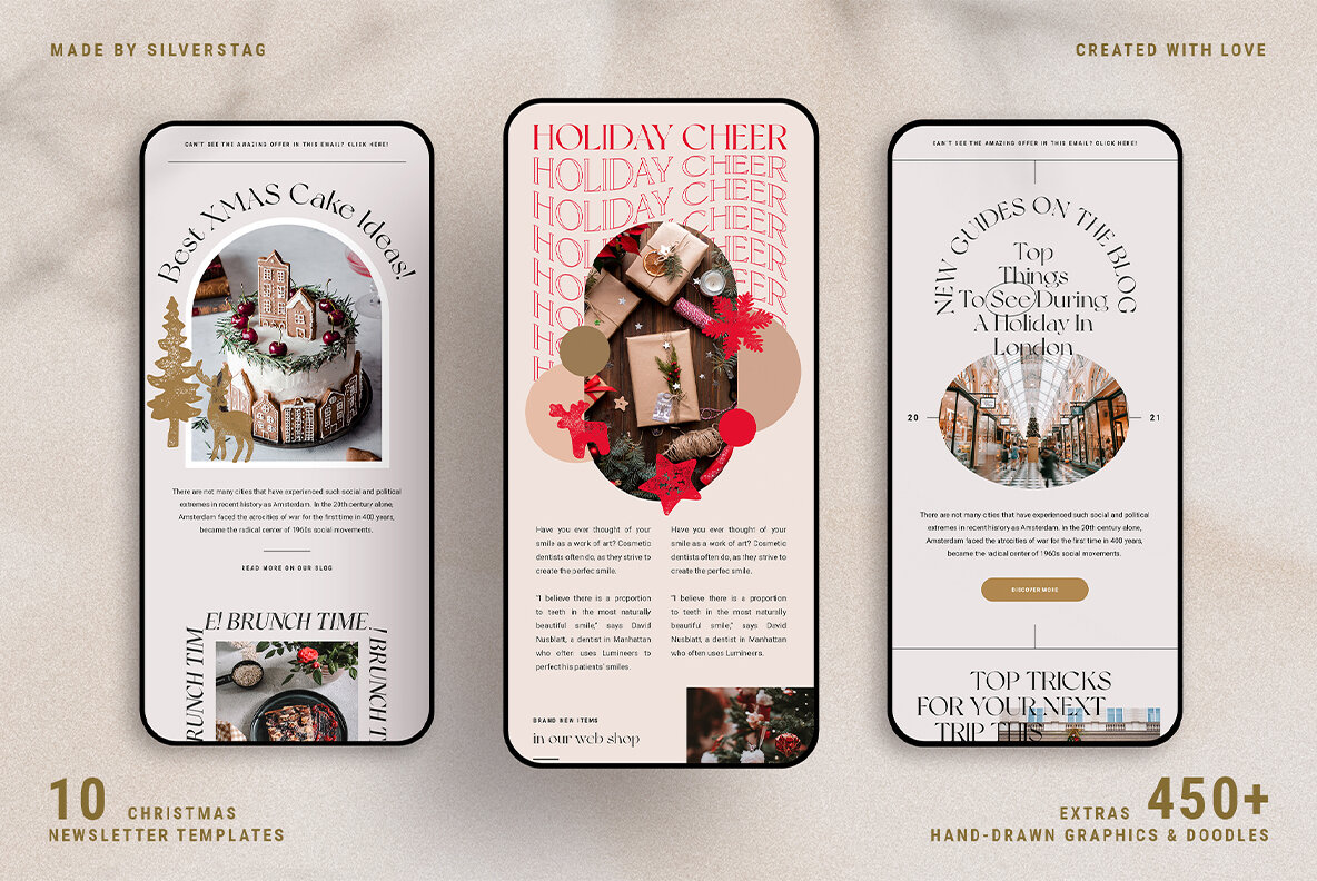 Christmas Newsletter Templates Pack Christmas Newsletter Templates Pack