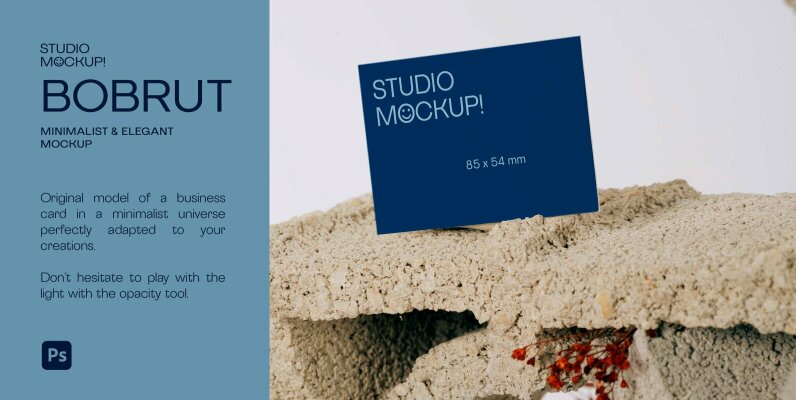 Business Card Mockup Brut