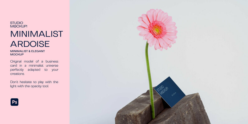 Flower Business Card Mockup