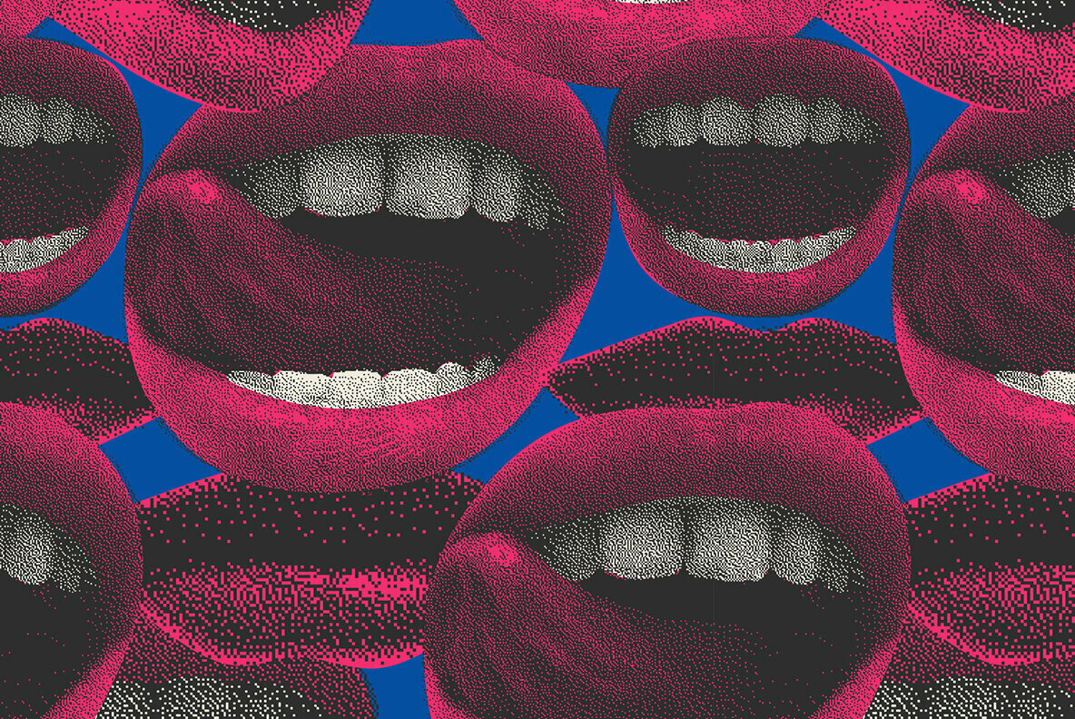 Lips Seamless Patterns and Stickers 2
