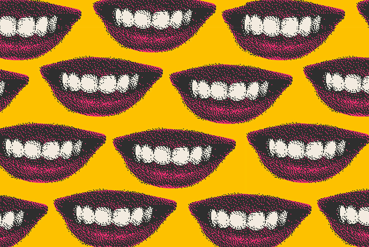 Lips Seamless Patterns and Stickers 5