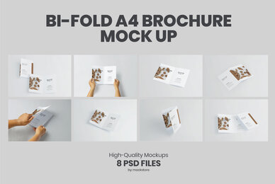 Bi fold A4 Brochure Mockup