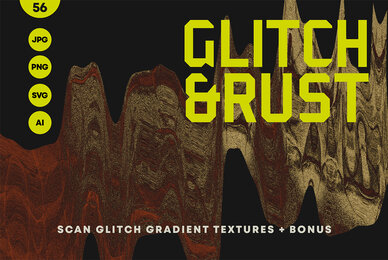 Glitch Scan Rust Texture Set
