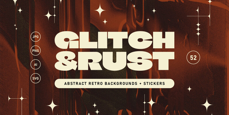 Glitch Scan Rust Texture Set