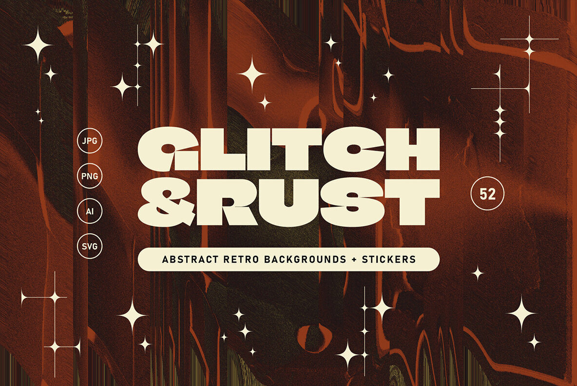 Glitch Scan Rust Texture Set 1