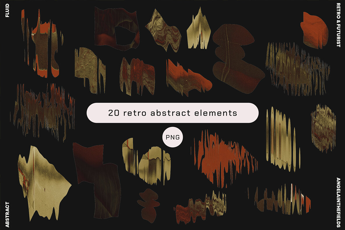 Glitch Scan Rust Texture Set 4