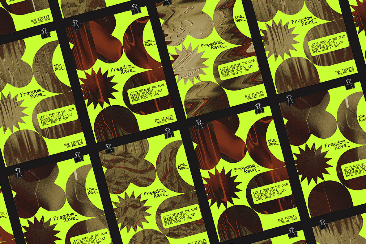 Glitch Scan Rust Texture Set 5