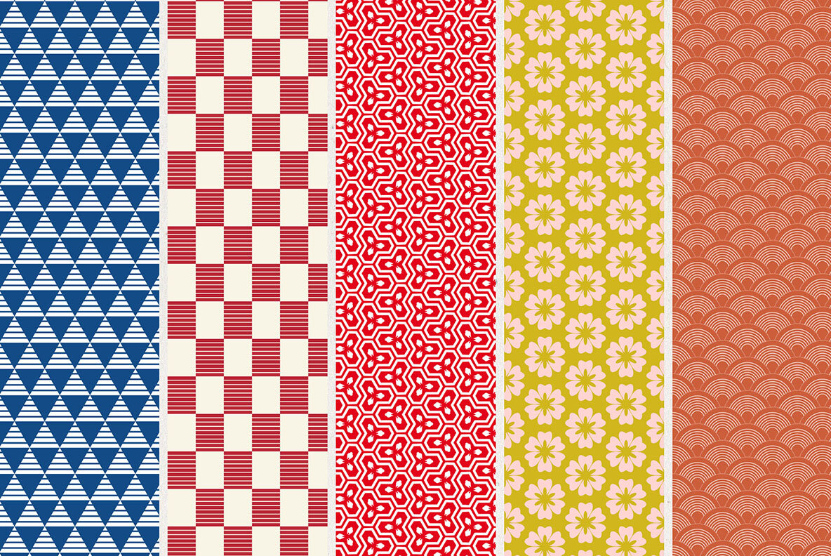 Japanese Patterns and Elements Set 6