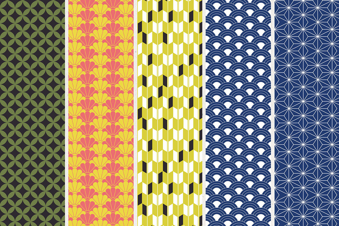 Japanese Patterns and Elements Set 7