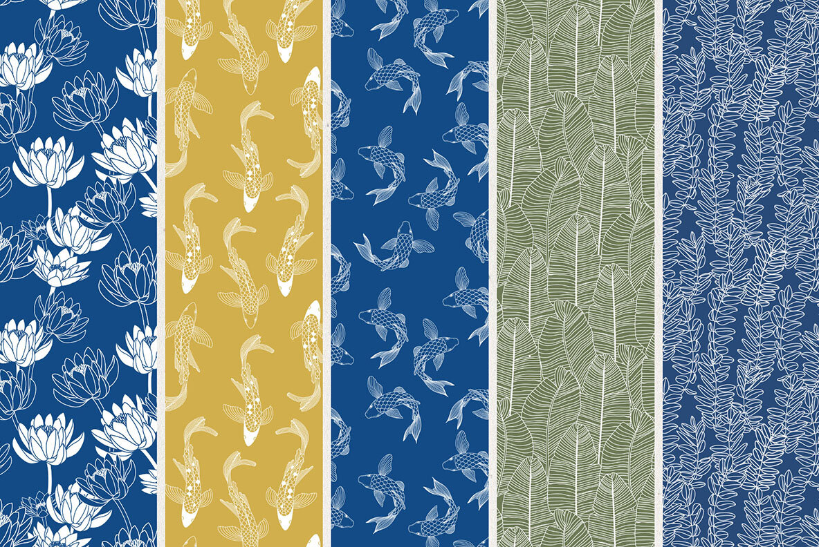 Japanese Patterns and Elements Set 8