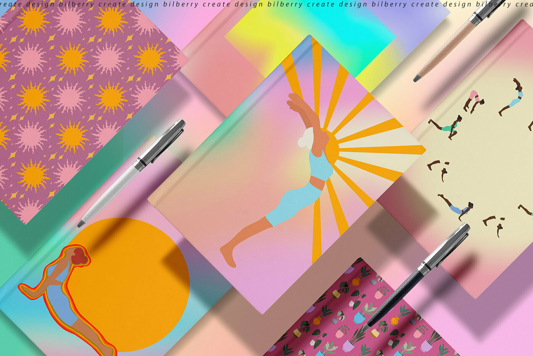 Rise and Shine Yoga Art Set  2