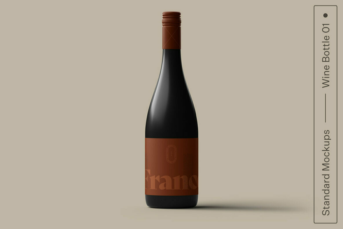 Wine Bottle 01 Standard Mockup 1