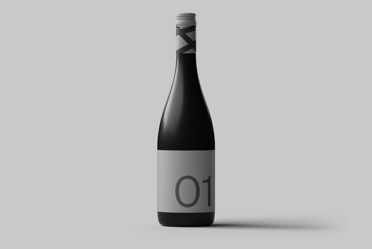 Wine Bottle 01 Standard Mockup 2