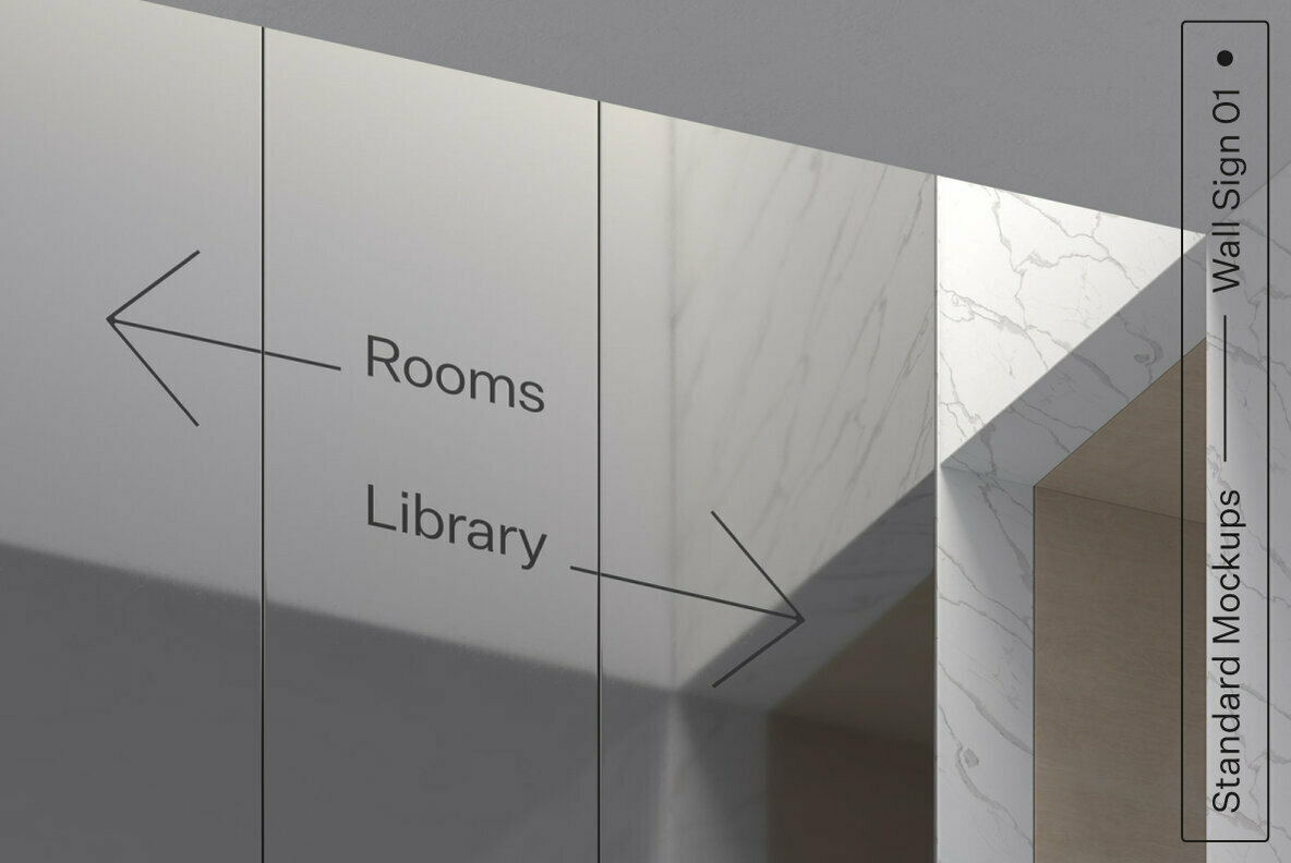 Wall Sign 01 Standard Mockup 1