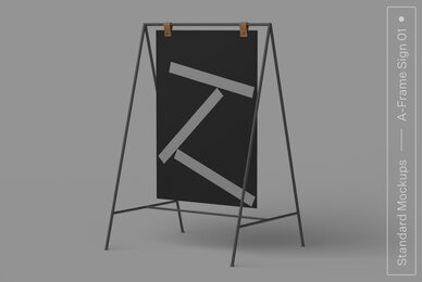 A Frame Sign 01 Standard Mockup
