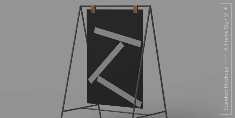 A Frame Sign 01 Standard Mockup