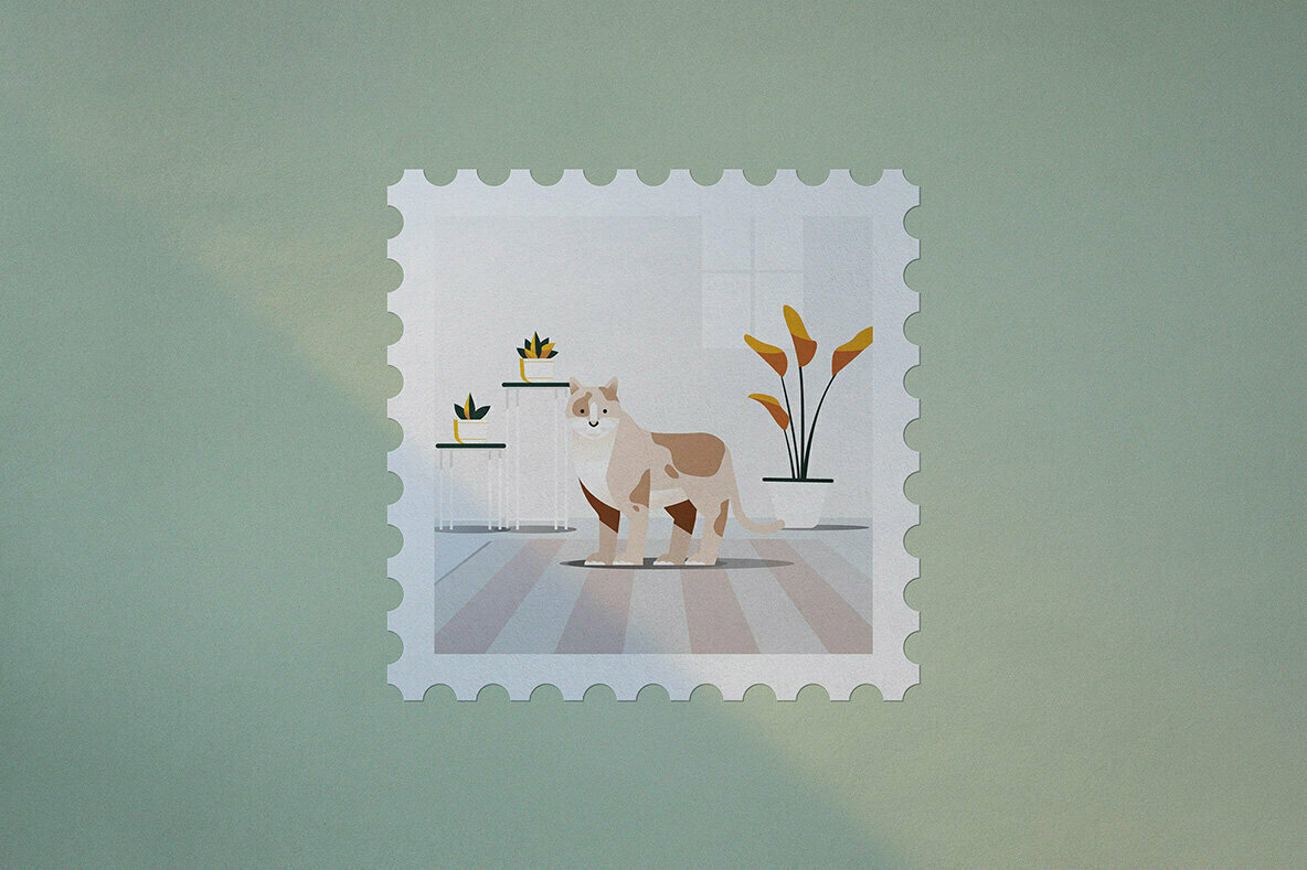 Postage Stamp Mockups 2