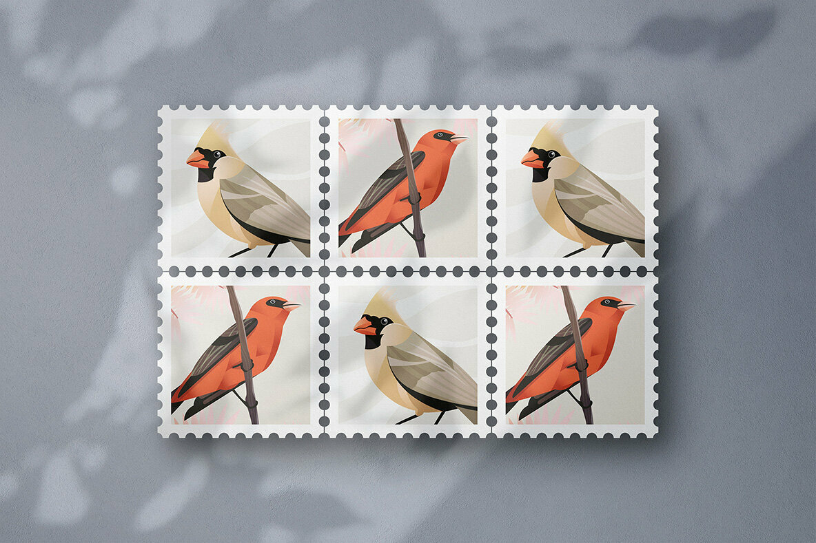 Postage Stamp Mockups 5