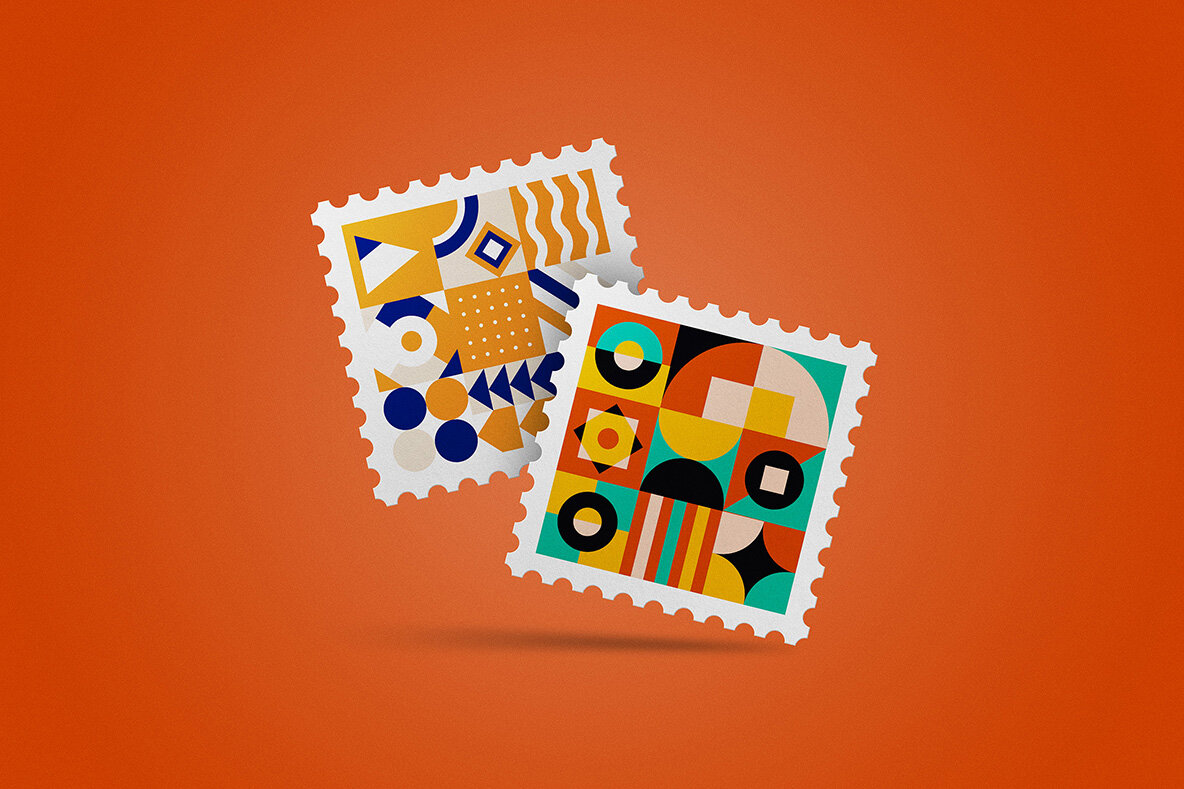 Postage Stamp Mockups 6