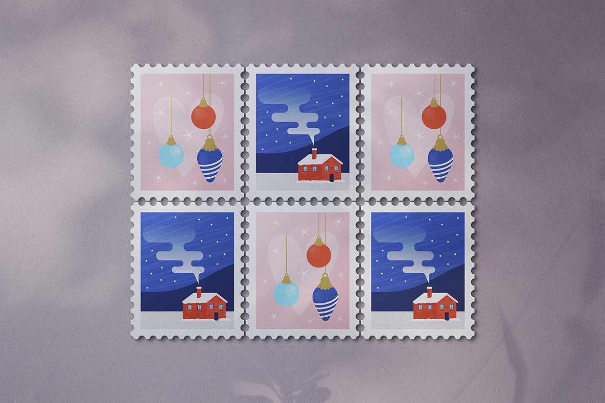 Postage Stamp Mockups 9