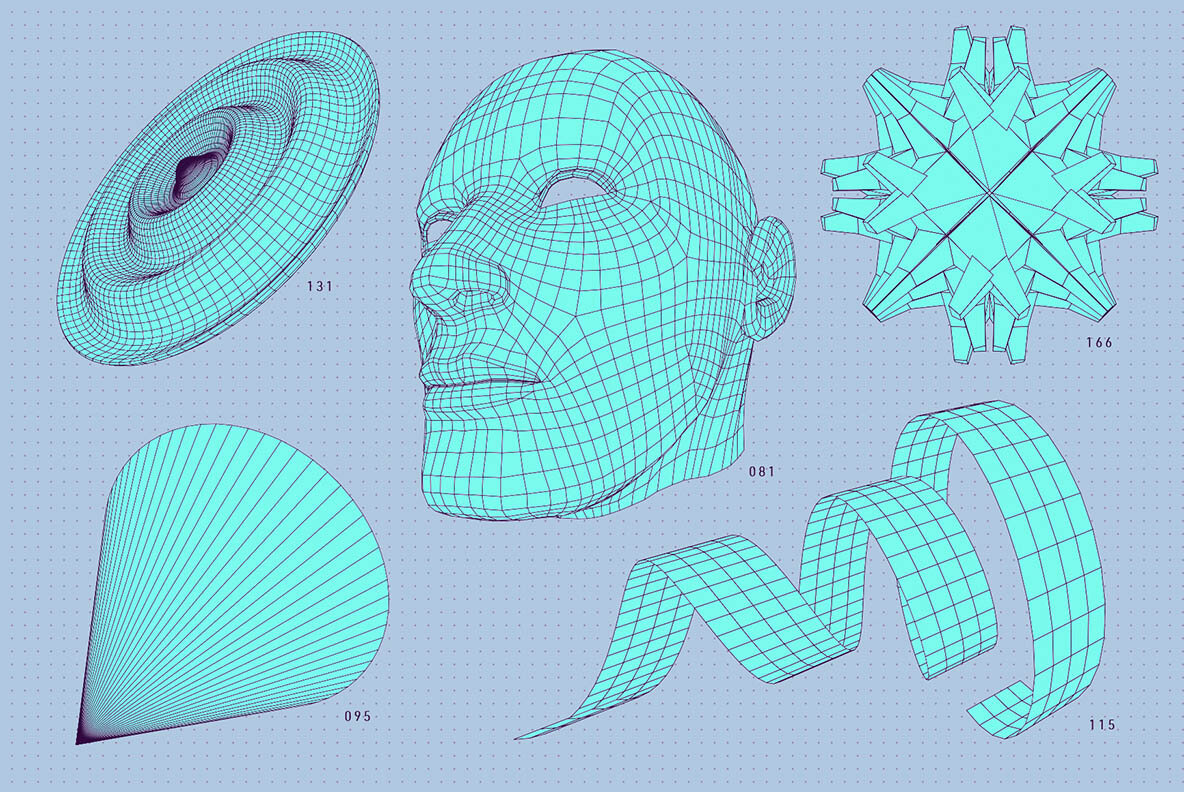 200 Vector Wireframe Shapes 6