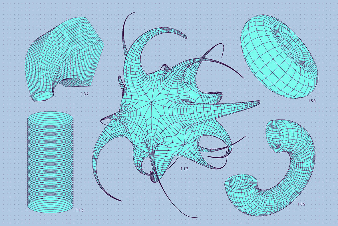 200 Vector Wireframe Shapes 17