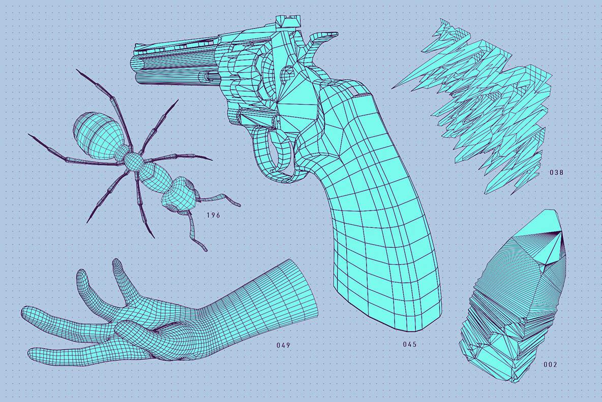 200 Vector Wireframe Shapes 19