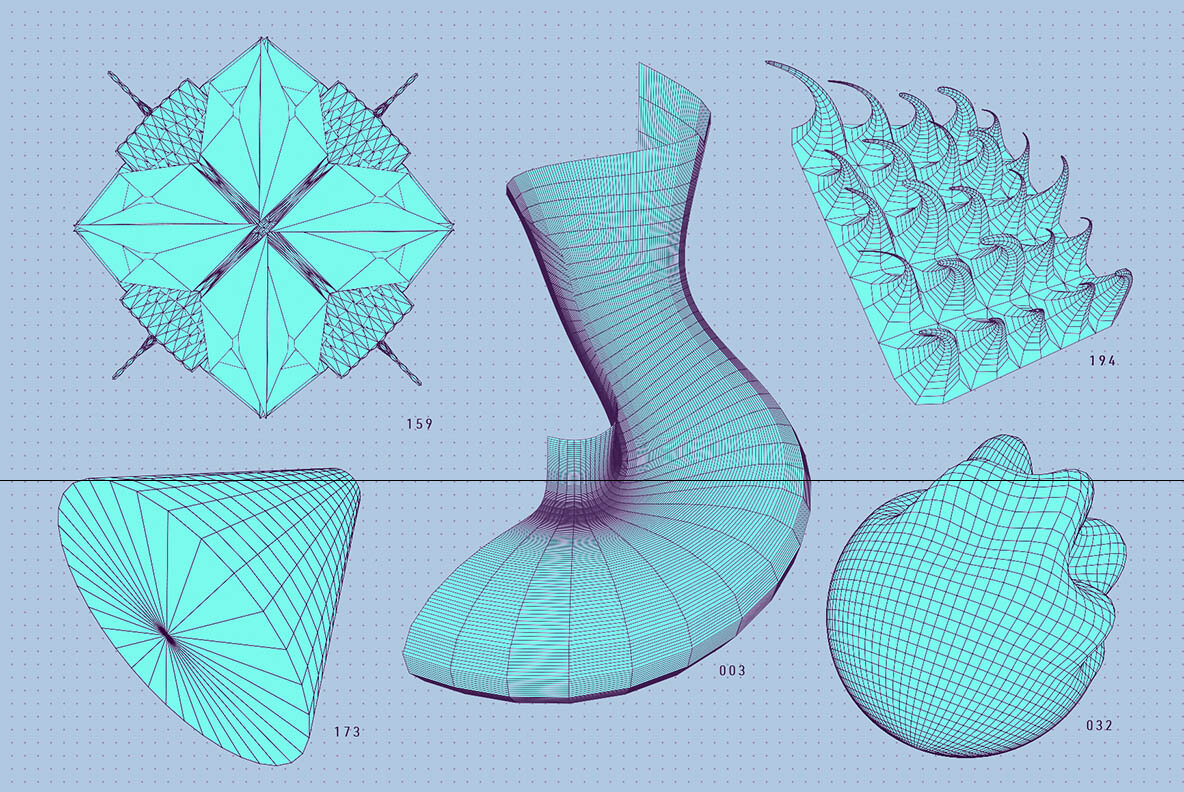 200 Vector Wireframe Shapes 20