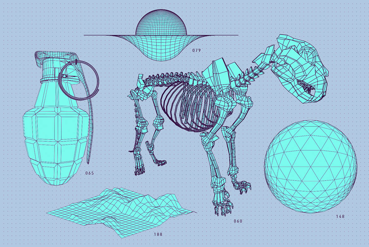200 Vector Wireframe Shapes 21