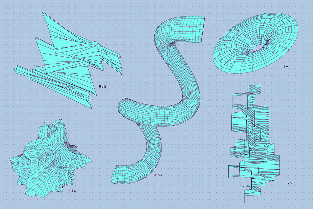 200 Vector Wireframe Shapes 22