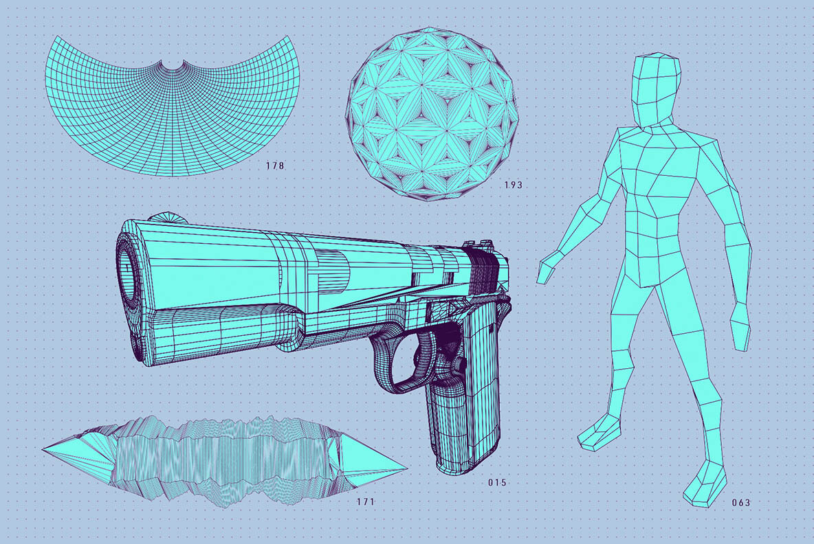 200 Vector Wireframe Shapes 26