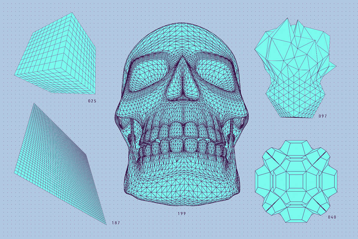 200 Vector Wireframe Shapes 29