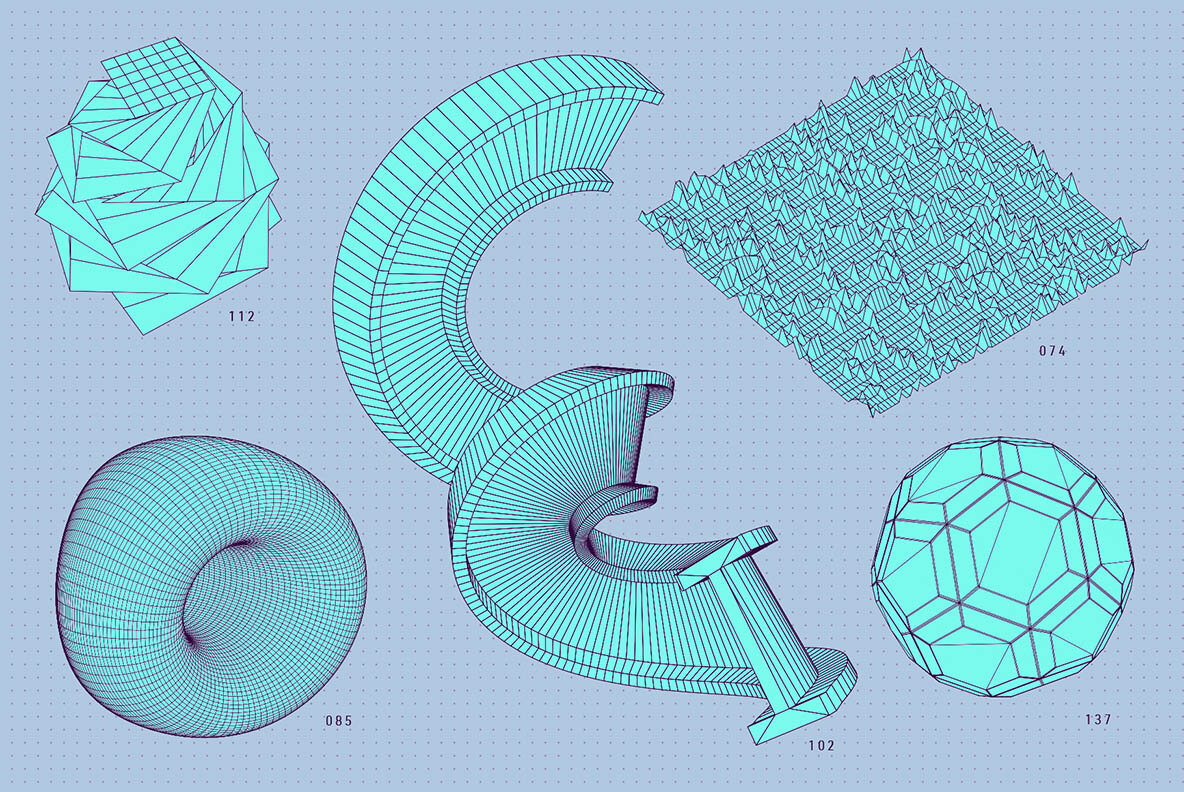 200 Vector Wireframe Shapes 30