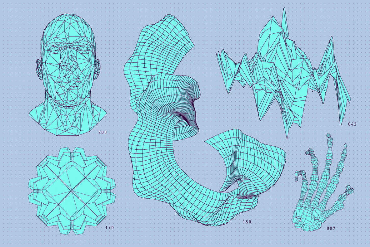 200 Vector Wireframe Shapes 31